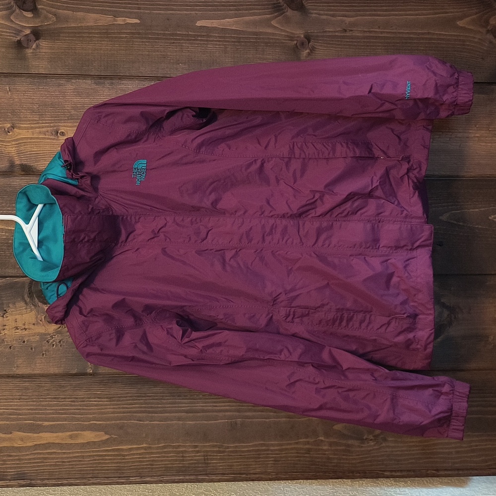 The North Face Maroon and Teal Jacket